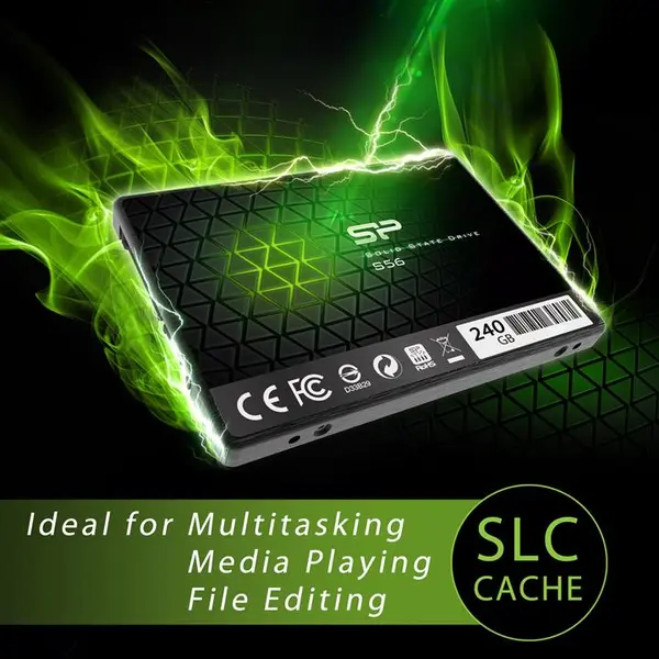 Silicon Power 240GB SSD 3D NAND With R/W Up To 560/530MB/s S56 SLC Cache Performance Boost SATA III 2.5" 7mm 0.28" Internal Solid State Drive SP240GBSS3S56B25AZ