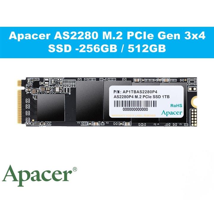 حافظه SSD اینترنال 256 گیگابایت Apacer مدل  AS2280P4 M.2 Apacer AS2280 M.2 NVME 256GB SSD Drive