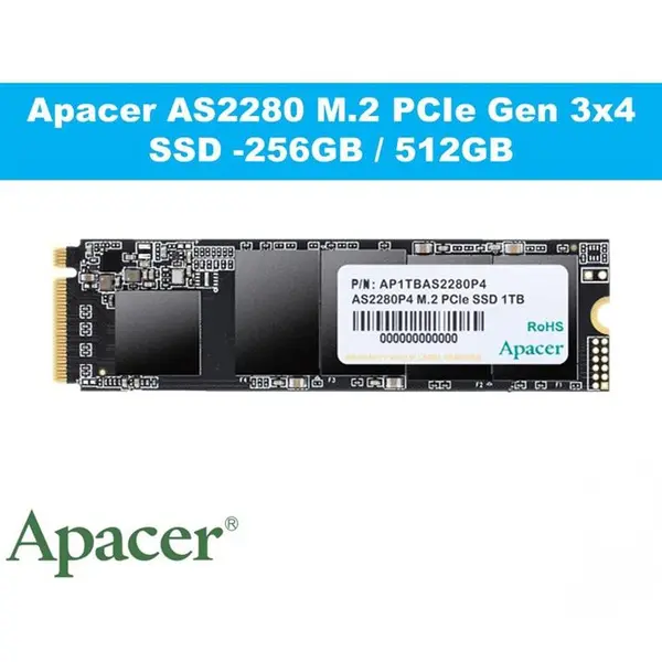 حافظه SSD اینترنال 256 گیگابایت Apacer مدل AS2280P4 M.2 Apacer AS2280 M.2 NVME 256GB SSD Drive