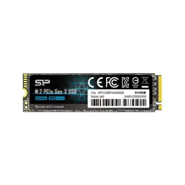 حافظه SSD اینترنال 512 گیگابایت Silicon Power مدل P34A60 NVMe M.2 Silicon Power P34A60 512GB PCIe M.2