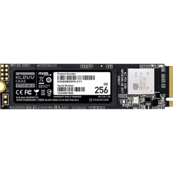 حافظه SSD اینترنال کلو مدل CRAS C710 M.2 2280 ظرفیت 256 گیگابایت Klevv CRAS C710 M.2 2280 256GB Internal SSD Drive