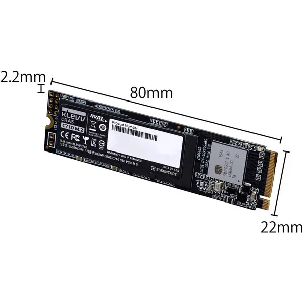 حافظه SSD اینترنال کلو مدل CRAS C710 M.2 2280 ظرفیت 256 گیگابایت Klevv CRAS C710 M.2 2280 256GB Internal SSD Drive