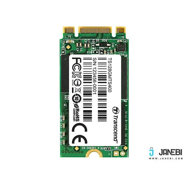 حافظه SSD سایز M.2 2242 ترنسند مدل MTS400 ظرفیت 128 گیگابایت Transcend MTS400 M.2 2242 SSD - 128GB