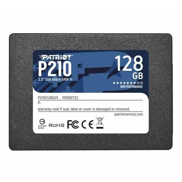 حافظه SSD اینترنال پاتریوت مدل P210 Sata III ظرفیت 128 گیگابایت Patriot P210 128GB SATA3 Internal SSD