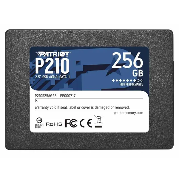 حافظه SSD اینترنال پاتریوت مدل P210 Sata III ظرفیت 256 گیگابایت Patriot P210 2.5 256GB SATA III Internal Solid State Drive