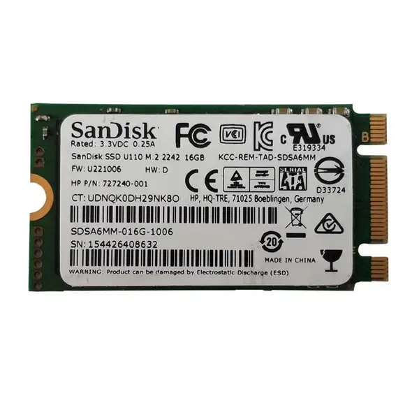 اس اس دی اینترنال سن دیسک مدل U110 ظرفیت 16 گیگابایت SanDisk U110 Internal SSD - 16GB