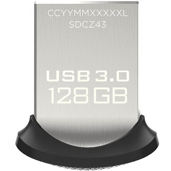 فلش مموری سن دیسک مدل Ultra Fit SDCZ43 USB 3.0 ظرفیت 128 گیگابایت SanDisk Ultra Fit SDCZ43 USB 3.0 Flash Memory - 128GB