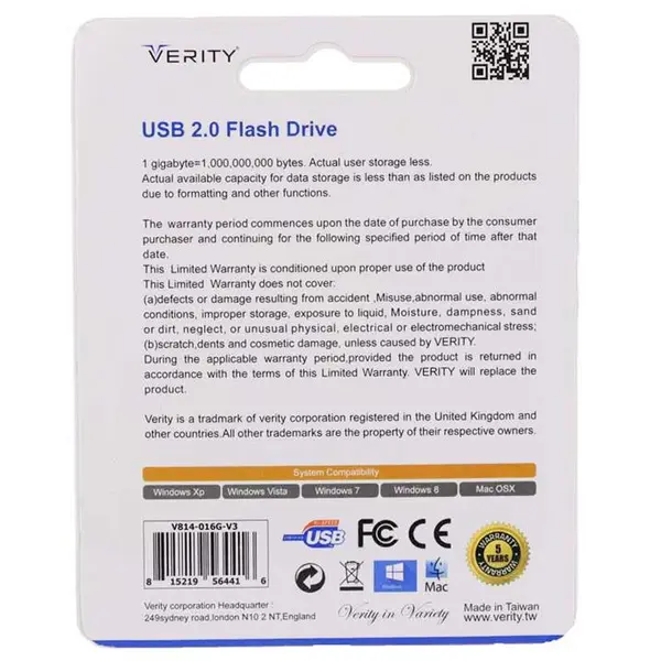 فلش مموری 16 گیگابایت وریتی Verity V814 Verity V814 Flash Memory 16GB - 2