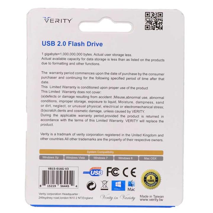 فلش مموری 16 گیگابایت وریتی Verity V815 Verity V815 Flash Memory 16GB