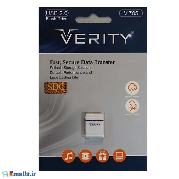 فلش مموری وریتی وی 705 با ظرفیت 16 گیگابایت VERITY V705 16GB USB 2.0 Flash Memory - 5