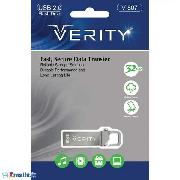 فلش مموری وریتی مدل وی 807 با ظرفیت 32 گیگابایت VERITY V807 32GB USB 2.0 Flash Memory - 5
