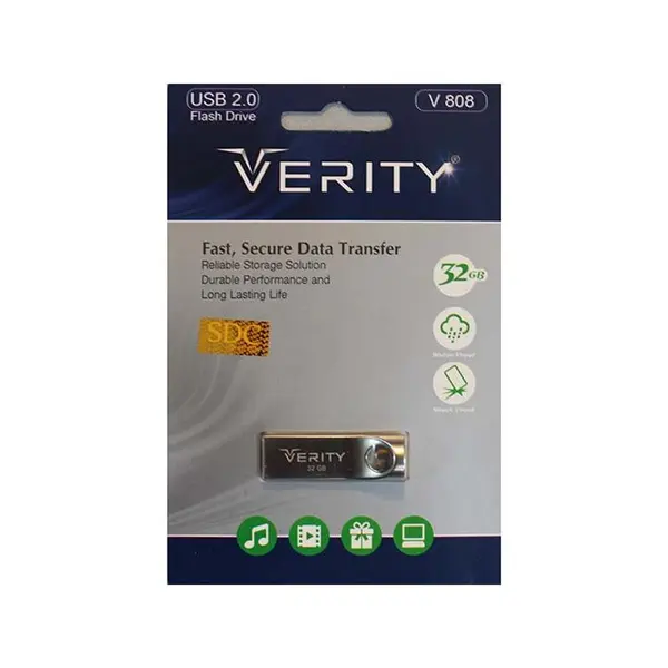 فلش مموری وریتی مدل وی 808 با ظرفیت 32 گیگابایت VERITY V808 32GB USB 2.0 Flash Memory