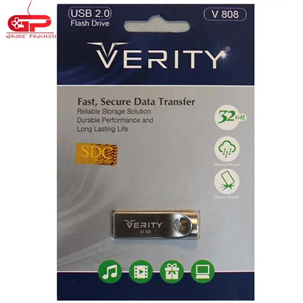 فلش مموری وریتی مدل وی 808 با ظرفیت 32 گیگابایت VERITY V808 32GB USB 2.0 Flash Memory