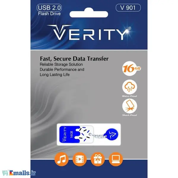 فلش مموری وریتی مدل وی 901 با ظرفیت 16 گیگابایت VERITY V901 16GB USB 2.0 Flash Memory - 5