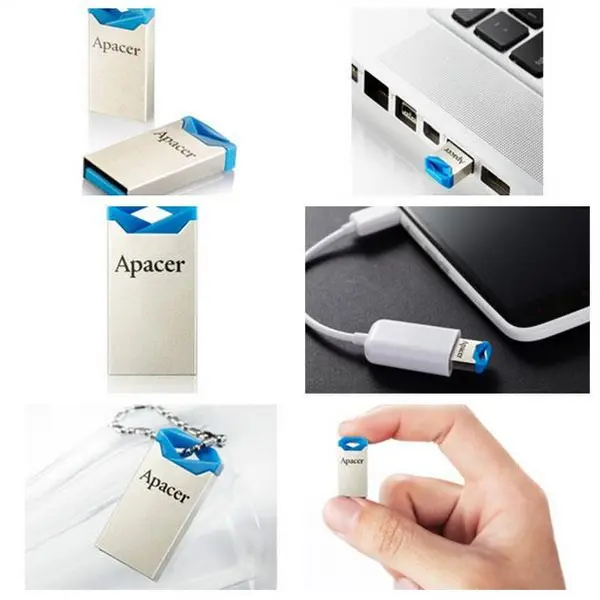 فلش مموری بسیار کوچک اپیسر مدل AH111 ظرفیت 32 گیگابایت Apacer AH111 USB 2.0 Super-Mini Flash Memory - 32GB
