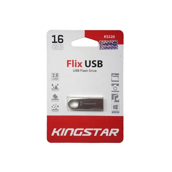 فلش مموری کینگ استار مدل Flix USB2.0 KS220 ظرفیت 16 گیگابایت Kingstar Flix 220 USB Flash Memory 16GB