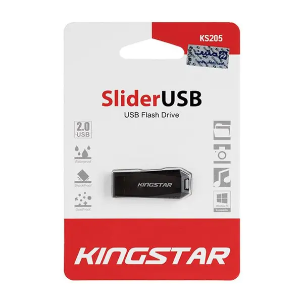 فلش مموری کینگ استار مدل Slider USB KS205 ظرفیت 16 گیگابایت Kingstar Slider USB KS205 Flash Memory-16GB