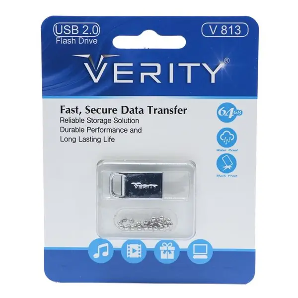 فلش ۶۴ گیگ USB2.0 وریتی VERITY V813 Verity V813 64GB USB2.0 Flash Drive