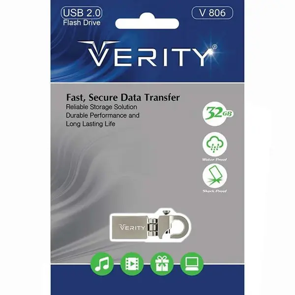فلش مموری وریتی V806 32GB USB 2.0 Flash Memory VERITY V806 32GB USB 2.0