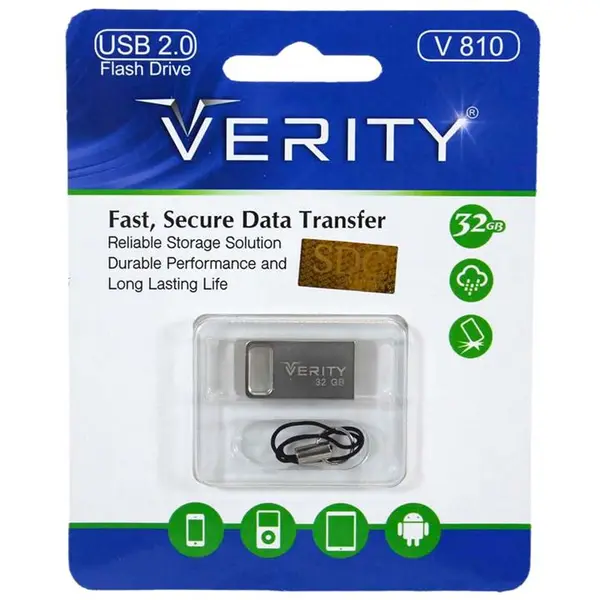 فلش مموری وریتی مدل V810 ظرفیت 8 گیگابایت Verity V810 Flash Memory - 8GB 	USB 2.0