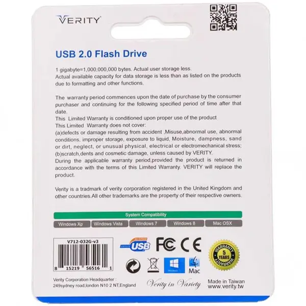 فلش وریتی VERITY V712 32GB Verity V712 Flash Memory 32GB - 4