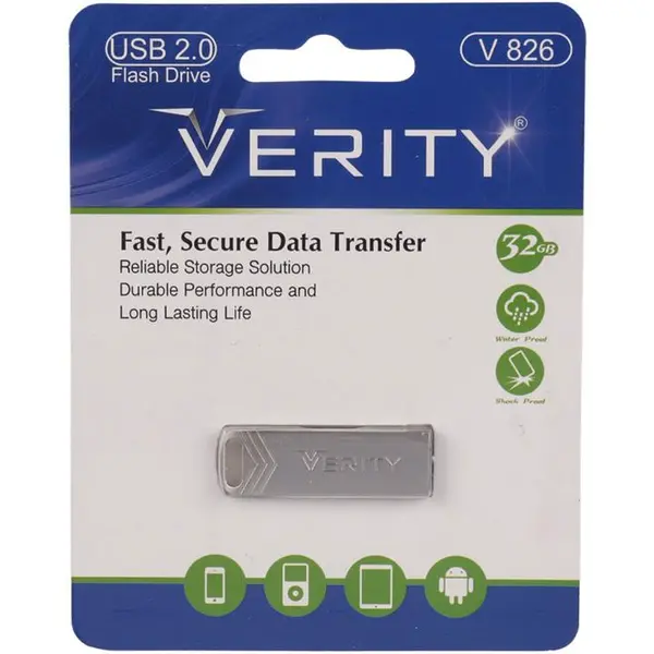 فلش وریتی VERITY مدل V- 826 USB 3.0 ظرفیت 32 گیگابایت Verity V826 Flash Memory 32GB - 3