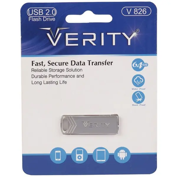 فلش وریتی VERITY مدل V- 826 USB 3.0 ظرفیت 64 گیگابایت - 3