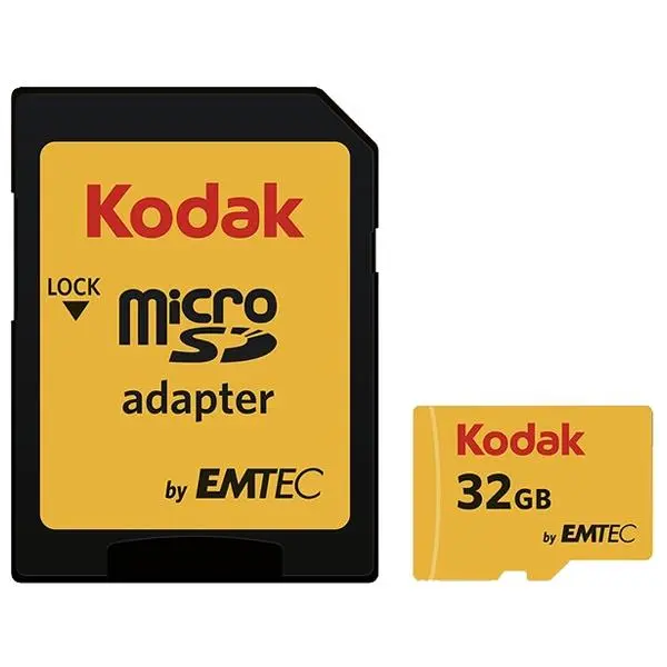 کارت حافظه میکرو اس دی کداک کلاس 10 استاندارد UHS-I U1 ظرفیت 32 گیگابایت... Kodak UHS-I U1 Class 10 microSDHC With Adapter - 32GB KODAK Micro Color 16GB microSDXC Class 1