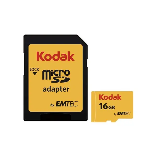 کارت حافظه کداک کلاس 10 استاندارد UHS I U1 سرعت 85MB/s 580X همراه با آداپتور تبدیل 16GB Kodak UHS I U1 Class 10 85MB/s 580X microSDHC With Adapter 16GB