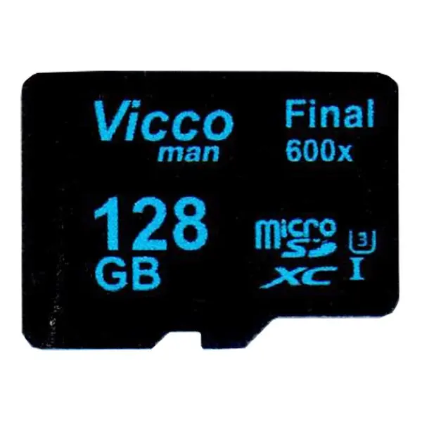 رم میکرو 128 گیگ Vicco man MicroSD U3 90MB/S final 600x Vicco man microSDXC Final 600X UHS-l U3 90MB/s- 128GB
