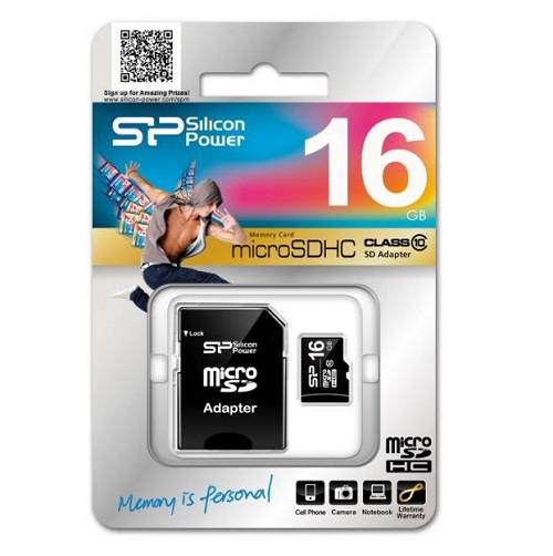 کارت حافظه رم میکرو اس دی سیلیکون پاور 16 گیگابایت کلاس 10 Silicon Power Micro SD 16GB U1 C10