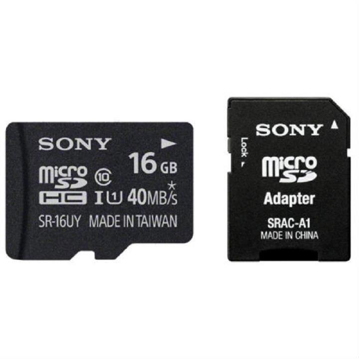 کارت حافظه سونی با ظرفیت 16 گیگابایت SONY microSDHC SR-16UYA 16GB UHS-I U1 Class 10 With Adapter