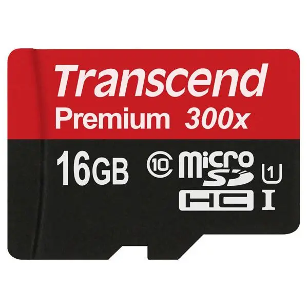 رم میکرو اس دی 16 گیگابایت Transcend Class 10 Premium 300X
