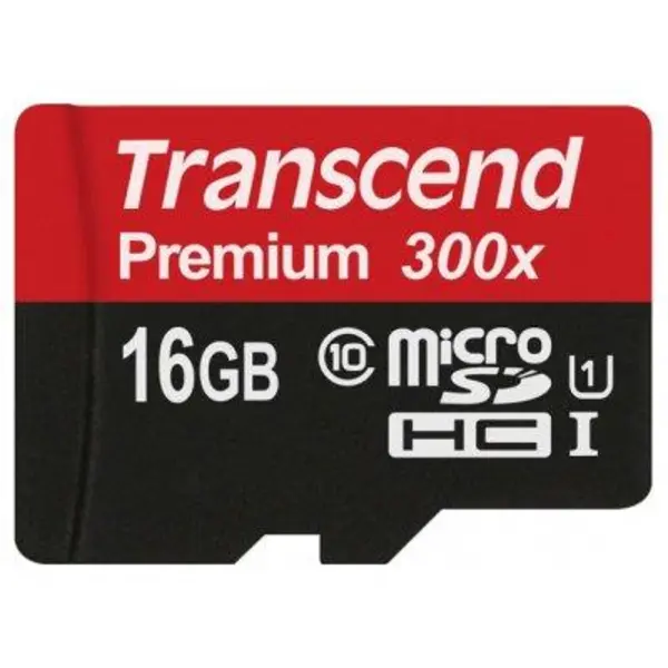 رم میکرو اس دی 16 گیگابایت Transcend Class 10 Premium 300X
