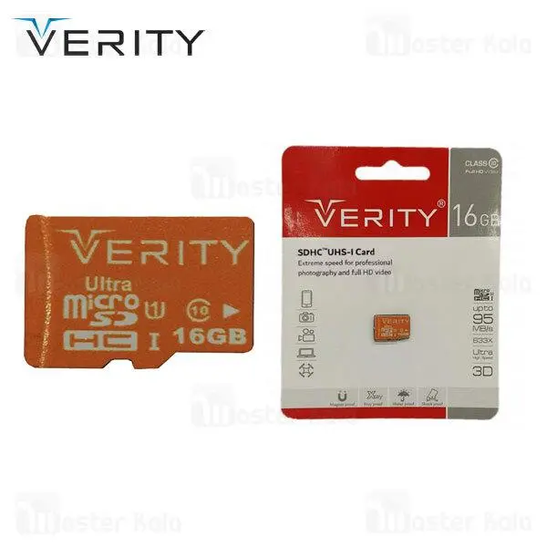 کارت حافظه میکرو اس دی 16 گیگابایت وریتی Verity U1 95MB/s