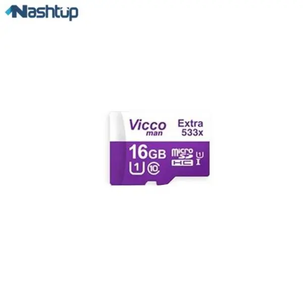 مموری 16 گیگ Vicco Extra 533X Vicco man VICCOMAN microSDHC 16GB Class10UHS-I U1 80 MB/S 533X