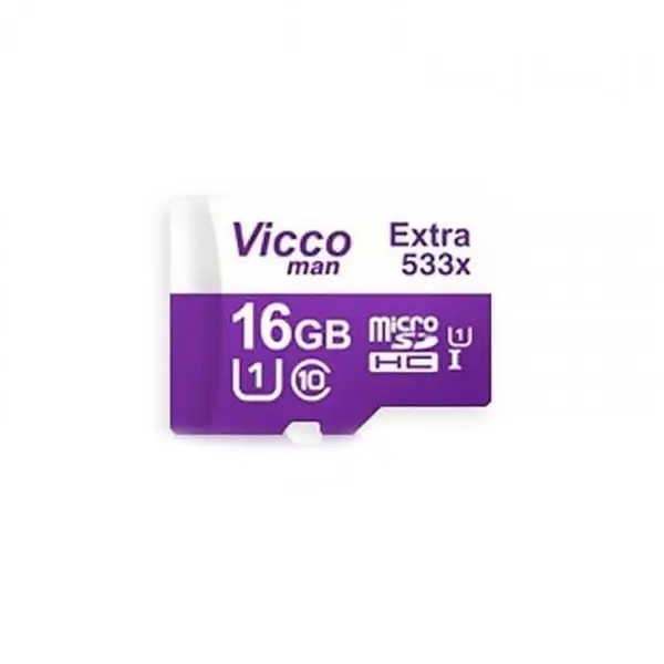 مموری 16 گیگ Vicco Extra 533X Vicco man VICCOMAN microSDHC 16GB Class10UHS-I U1 80 MB/S 533X