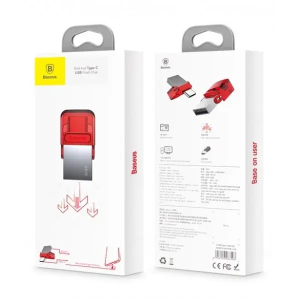فلش مموری تایپ سی 32 گیگابایت بیسوس Baseus Red-hat Type c USB