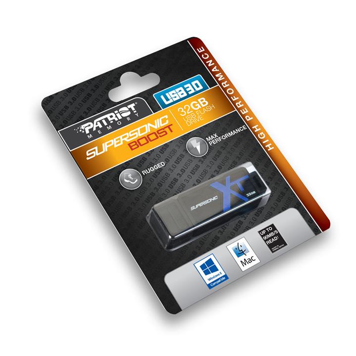 فلش مموری پاتریوت مدل سوپرسونیک بوست با ظرفیت 32 گیگابایت Patriot Supersonic Boost XT USB 3.0 Flash Drive 32GB