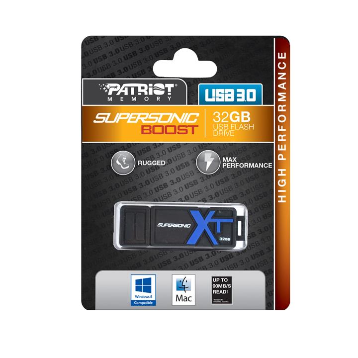 فلش مموری پاتریوت مدل سوپرسونیک بوست با ظرفیت 32 گیگابایت Patriot Supersonic Boost XT USB 3.0 Flash Drive 32GB