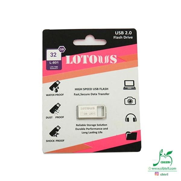 فلش 32 گیگ لوتوس _ نوع رابط USB 2.0 _ مدل L801 Lotous L801 Flash Memory USB 2.0 32GB