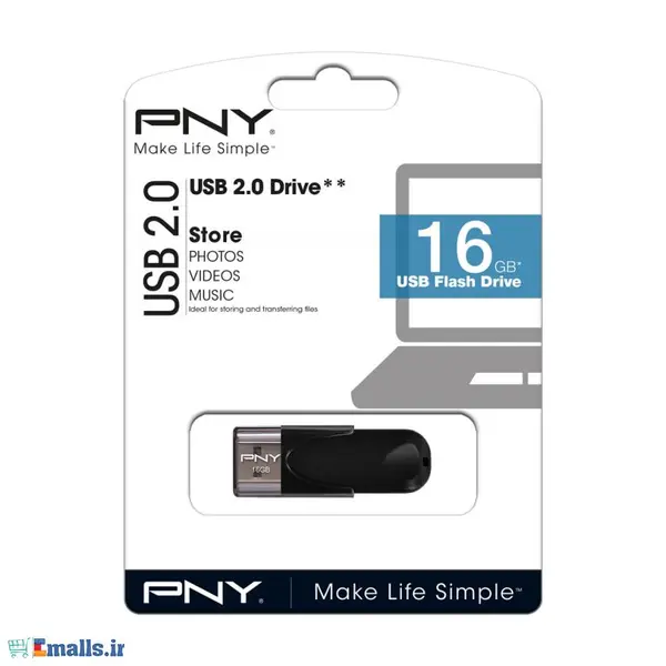 فلش مموری پی ان وای مدل اتچ 4 با ظرفیت 16 گیگابایت PNY Attaché 4 USB 2.0 Flash Memory 16GB