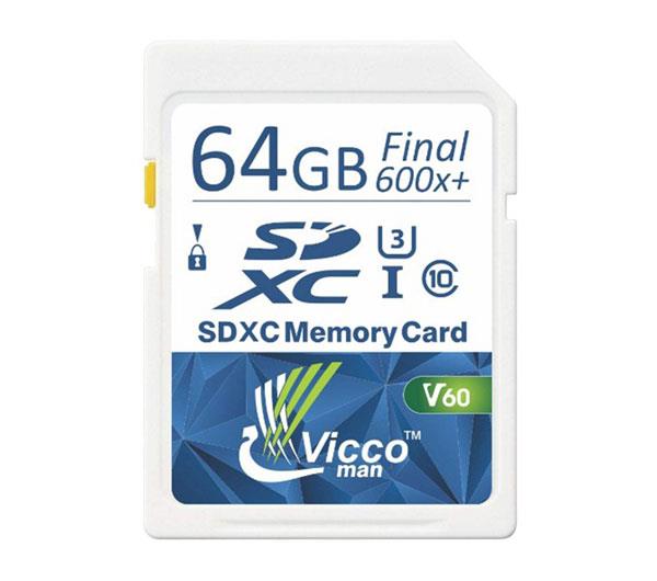 کارت حافظه میکرو اس دی ویکو من 64 گیگابایت Vicco man Vicco man microSDHC  Final 600X  UHS-I U3 90MBps 64GB