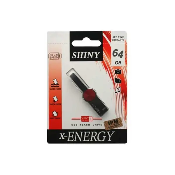 فلش مموری ایکس انرژی مدل شاینی با ظرفیت 64 گیگابایت X-energy Shiny 64GB USB 3.0 Flash Memory
