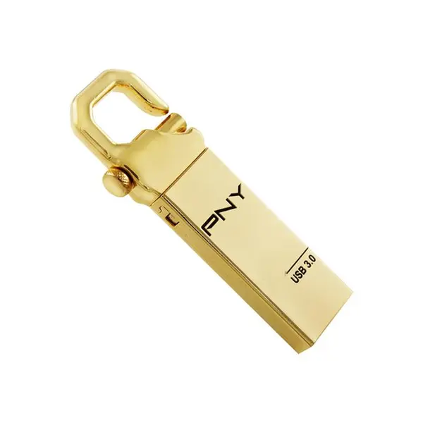 فلش مموری پی ان وای مدل هوک اتچ گلد ادیشن با ظرفیت 8 گیگابایت PNY Hook Attaché Gold Edition USB 3.0 Flash Memory 8GB
