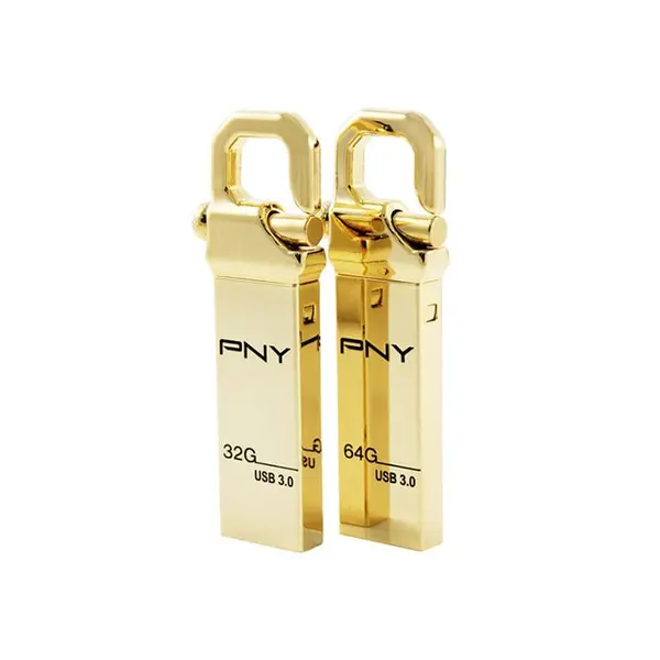فلش مموری پی ان وای مدل هوک اتچ گلد ادیشن با ظرفیت 8 گیگابایت PNY Hook Attaché Gold Edition USB 3.0 Flash Memory 8GB