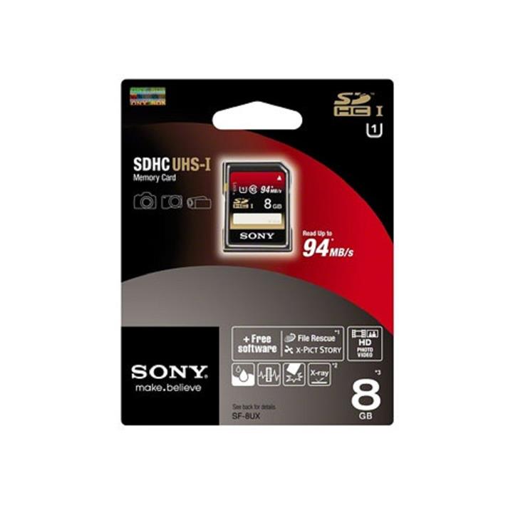 کارت حافظه اس دی سونی با ظرفیت 8 گیگابایت SONY SDHC SF-8UX 8GB UHS-I U1 Class 10