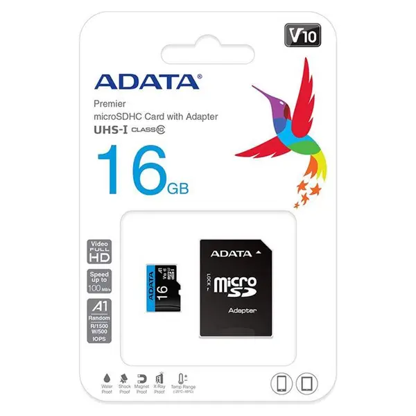 رم میکرو ۱۶ گیگ ای دیتا Adata Premier AP V10 U1 A1 100MB/s