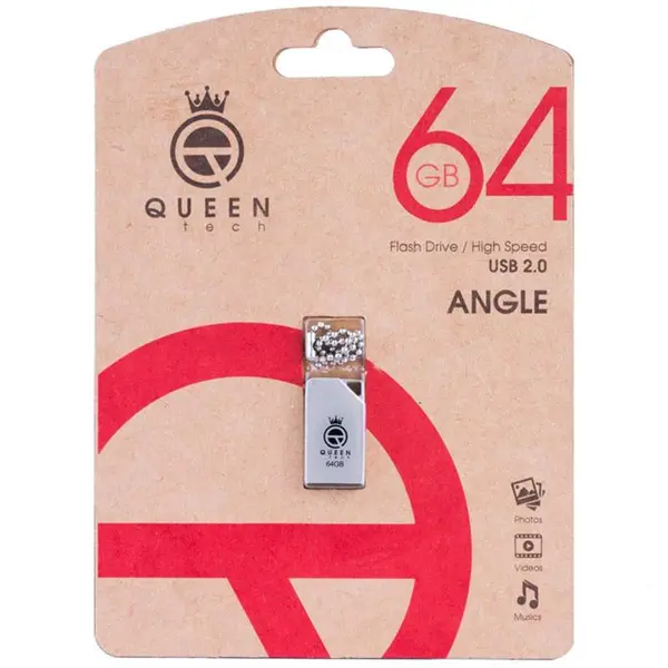 فلش مموری کوئین تک مدل ANGLE ظرفیت 64 گیگابایت Queen tech ANGLE Flash Memory 64GB - 2