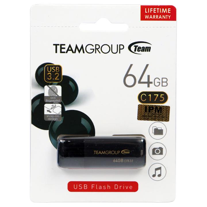 فلش مموری تیم گروپ مدل C175 USB3.2 ظرفیت 64 گیگابایت Team Group C175 USB 3.2 64GB Flash Memor